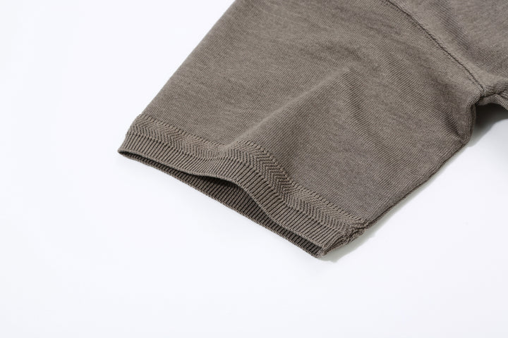 Un-Useless 170218 Plating Knit Linen Polo Shirt Made in Japan Steel Sleeve Rib
