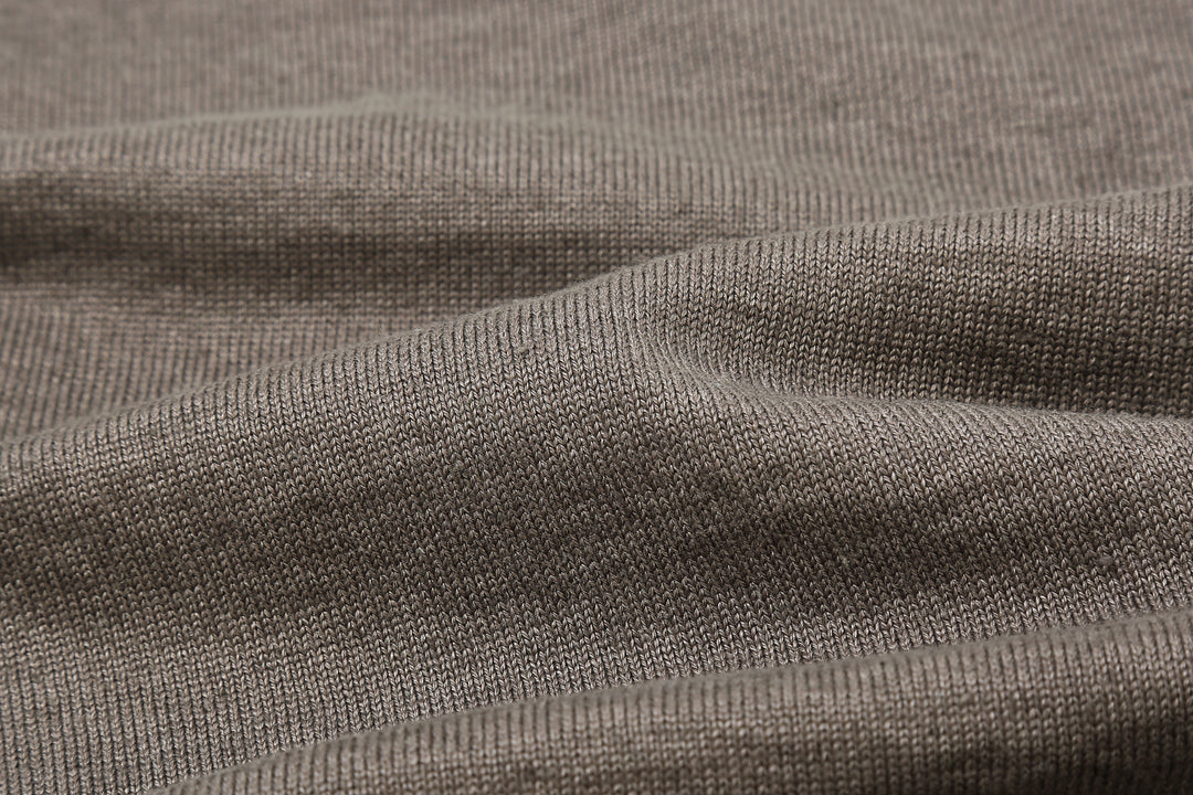 Un-Useless 170218 Plating Knit Linen Polo Shirt Made in Japan Steel Fabric Close Up