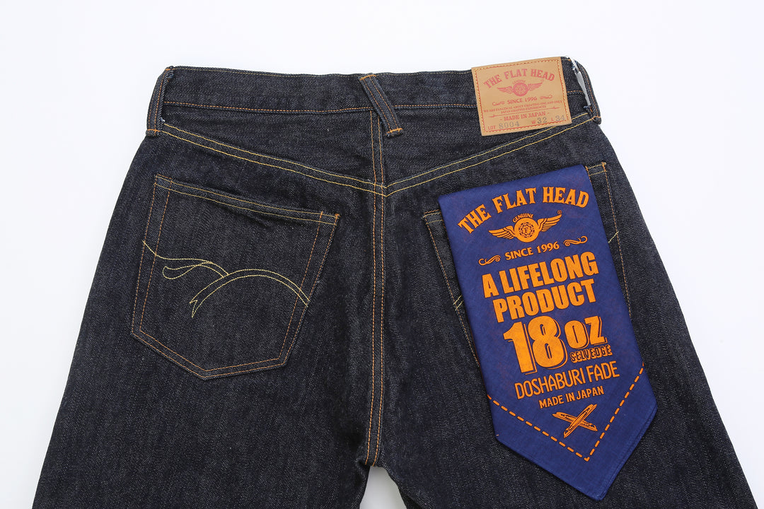 The Flat Head FN-8004 18oz Selvedge Denim - Wide Tapered Fit