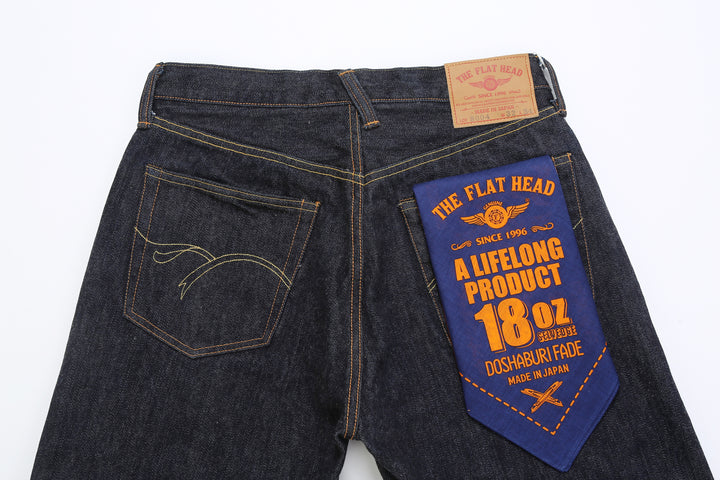 The Flat Head FN-8004 18oz Selvedge Denim - Wide Tapered Fit