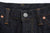 The Flat Head FN-8004 18oz selvedge denim jeans wide tapered fit indigo front view button close up