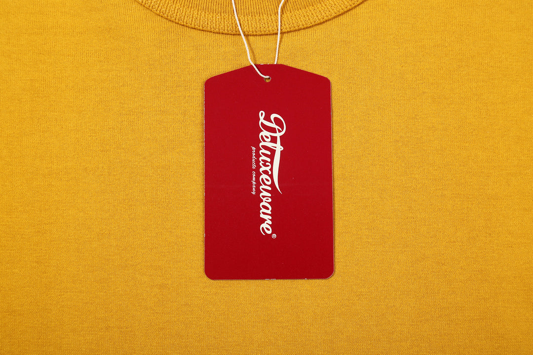Deluxeware BSP-MNT01 10.5oz loopwheeled T-shirt with 5-needle binder neck, Mention Exclusive, made in Japan crew neck 5-Needle Binder Neck Paper Tag