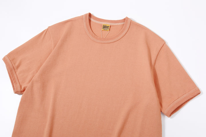 Deluxeware BSP-MNT01 10.5oz loopwheeled T-shirt with 5-needle binder neck, Mention Exclusive, made in Japan crew neck pink