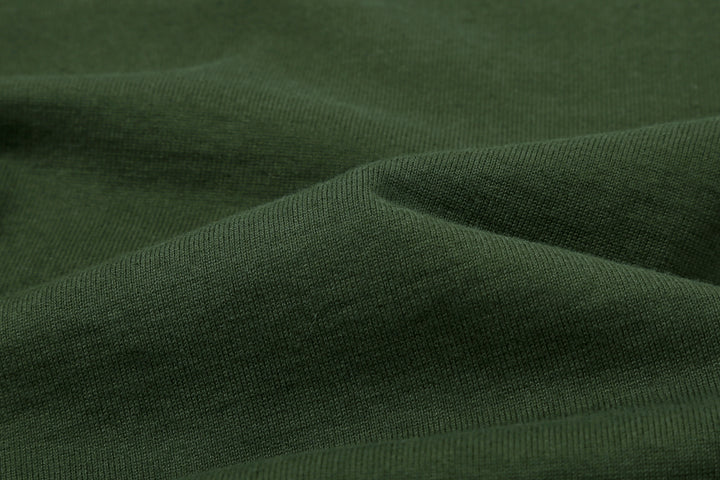 Deluxeware BSP-MNT01 10.5oz loopwheeled T-shirt with 5-needle binder neck, Mention Exclusive, made in Japan green fabric