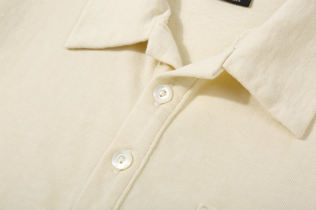 Deluxeware OCTS-00 12.5oz Loopwheeled Polo Shirt Made in Japan Shell Buttons