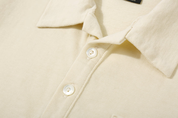 Deluxeware OCTS-00 12.5oz Loopwheeled Polo Shirt Made in Japan Shell Buttons