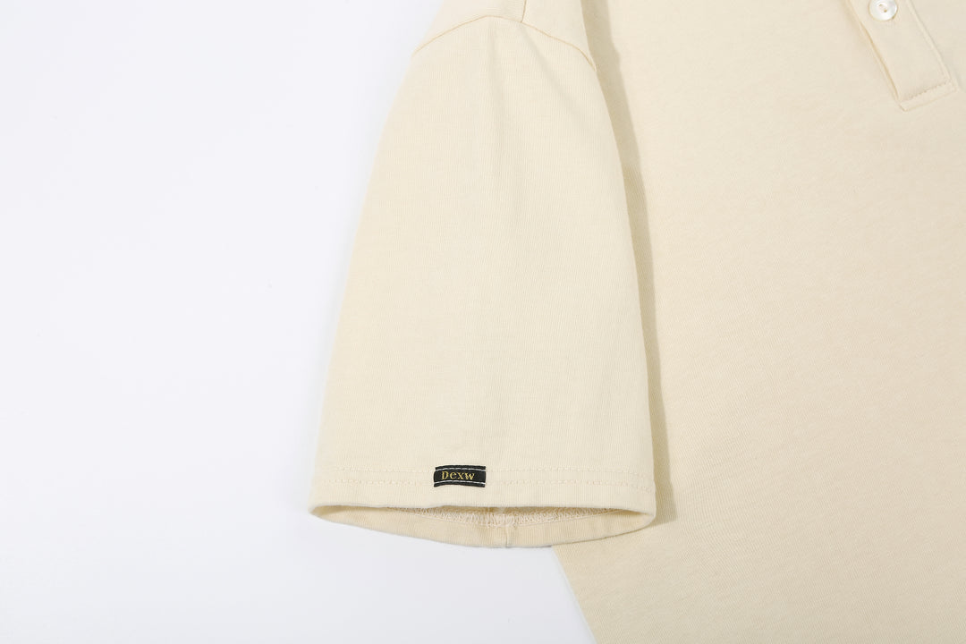 Deluxeware OCTS-00 12.5oz Loopwheeled Polo Shirt Made in Japan Sleeve Label