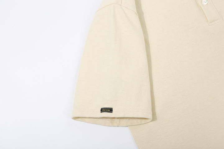 Deluxeware OCTS-00 12.5oz Loopwheeled Polo Shirt Made in Japan Sleeve Label
