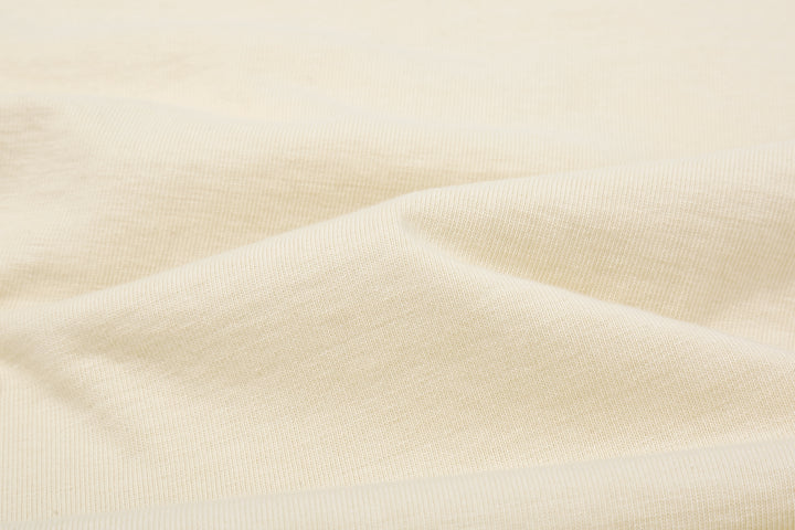 Deluxeware OCTS-00 12.5oz Loopwheeled Polo Shirt Made in Japan Ash Yel Fabric Close Up