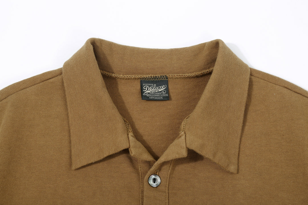 Deluxeware OCTS-00 12.5oz Loopwheeled Polo Shirt Made in Japan DD Must Collar
