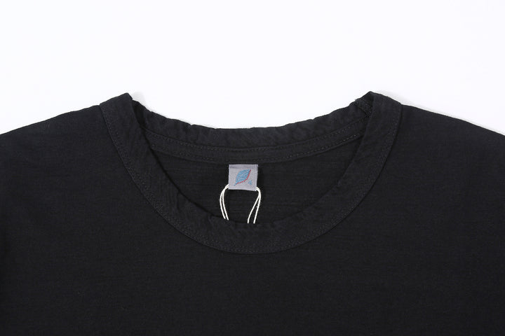 Pure Blue Japan SS-5011-IDBK indigo black jersey T-shirt fading cotton Japan detail 