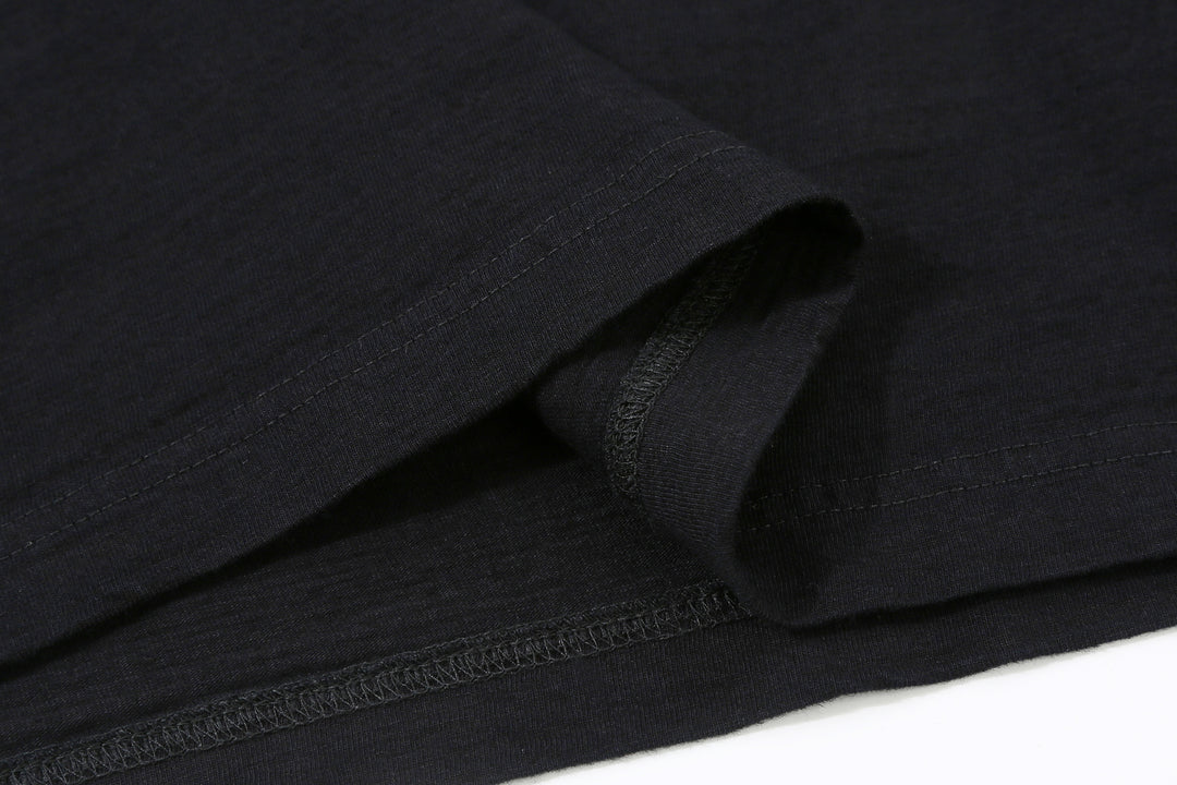 Pure Blue Japan SS-5011-IDBK Indigo Jersey Crew Neck T-shirt - Indigo + Black