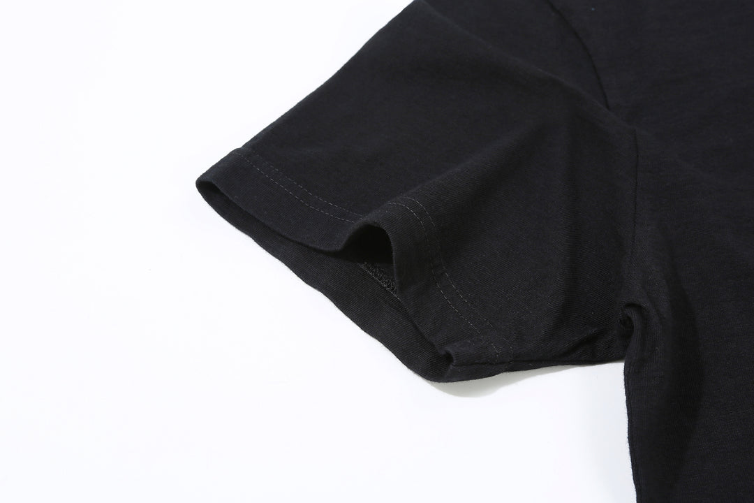 Pure Blue Japan SS-5011-IDBK Indigo Jersey Crew Neck T-shirt - Indigo + Black