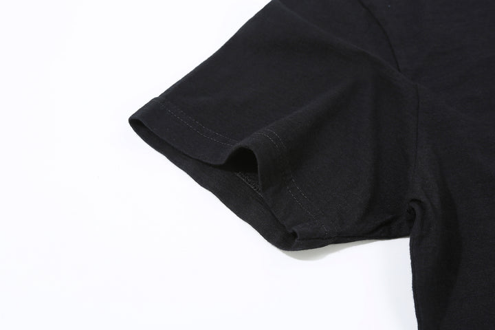 Pure Blue Japan SS-5011-IDBK Indigo Jersey Crew Neck T-shirt - Indigo + Black