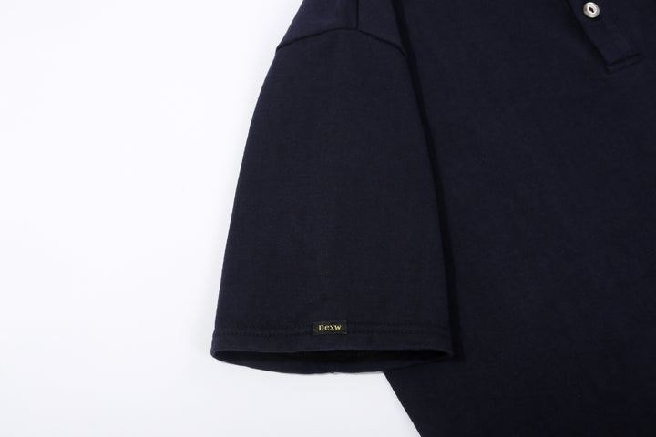 Deluxeware OCTS-00 12.5oz Loopwheeled Polo Shirt Made in Japan Sleeve Label