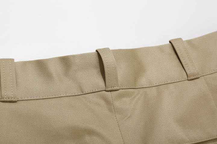 Attractions Wearmasters Lot.720 Giza Cotton Twill Heritage Trousers Beige – Back Belt Loop Detail