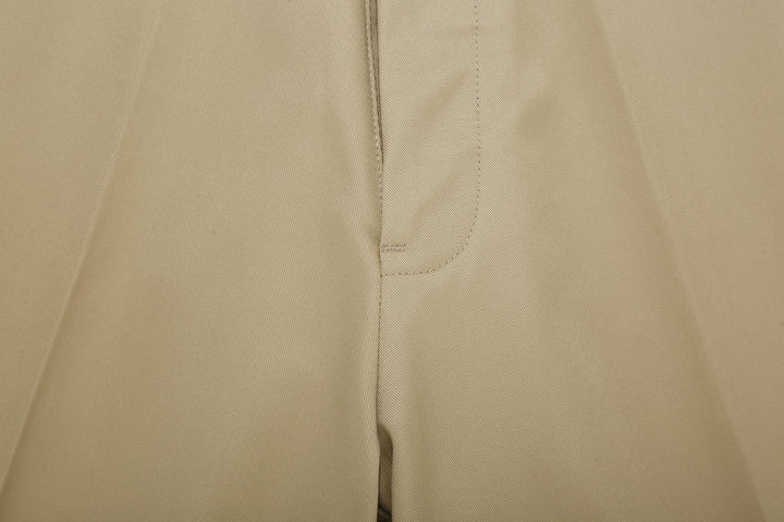 Attractions Wearmasters Lot.720 Giza Cotton Twill Heritage Trousers Beige – Fly Stitching Detail