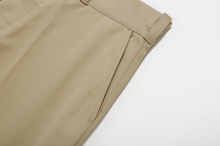 Attractions Wearmasters Lot.720 Giza Cotton Twill Heritage Trousers Beige – Front Pocket Detail