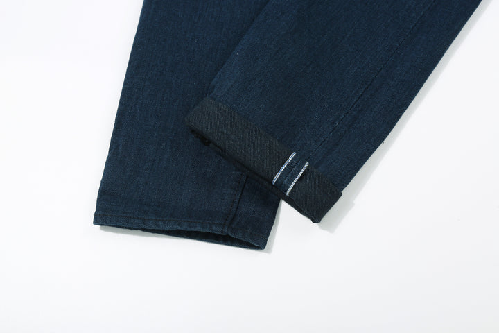 Pure Blue Japan OCE-019 14oz Oceanic Indigo Selvedge Jeans – Hem and Black Weft Detail