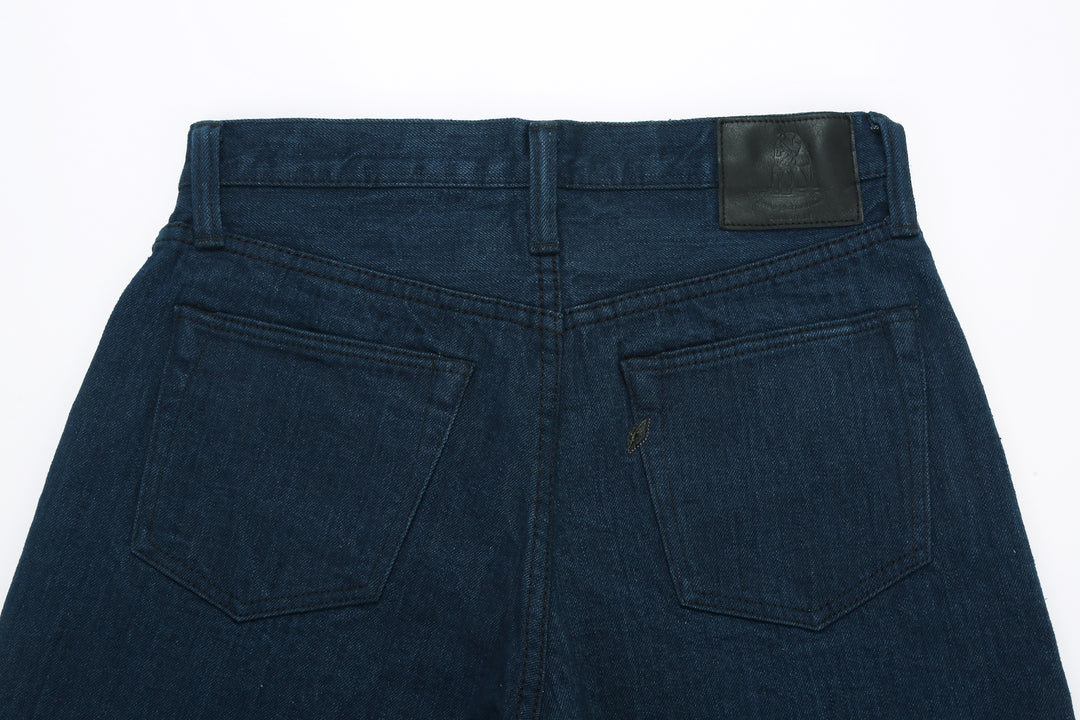 Pure Blue Japan OCE-019 14oz Oceanic Indigo Selvedge Jeans – Back Waistband and Pockets Detail