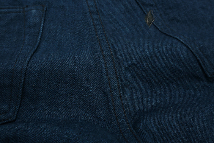 Pure Blue Japan OCE-002 14oz Oceanic Indigo Selvedge Jeans – Back Centre Seam and Tonal Stitching Detail