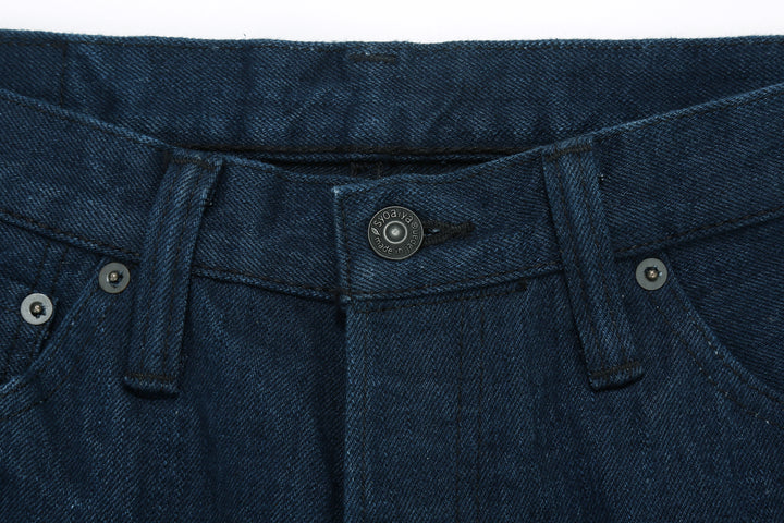Pure Blue Japan OCE-002 14oz Oceanic Indigo Selvedge Jeans – Waistband and Top Button Detail