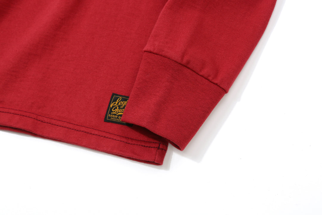Deluxeware SDTL-00 10.5oz Loopwheeled Long Sleeve T-Shirt - Crew Neck