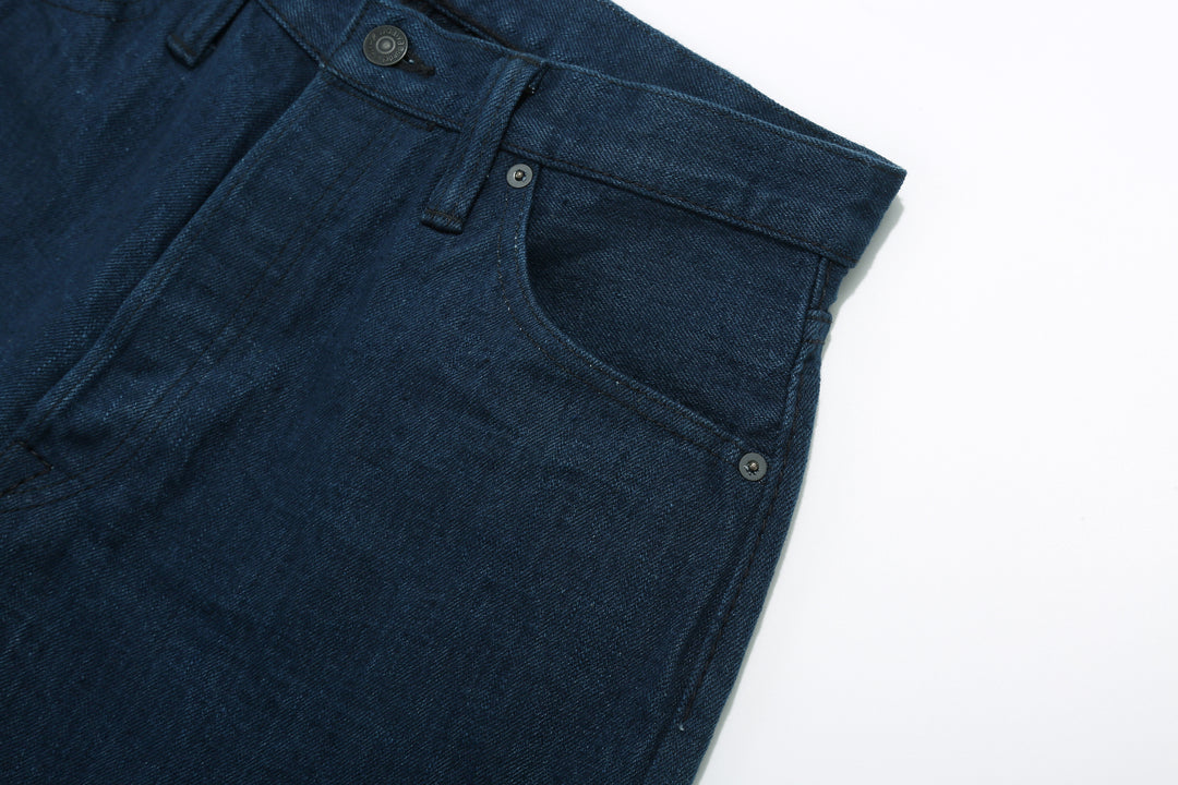 Pure Blue Japan OCE-002 14oz Oceanic Indigo Selvedge Jeans – Left Front Pocket Detail