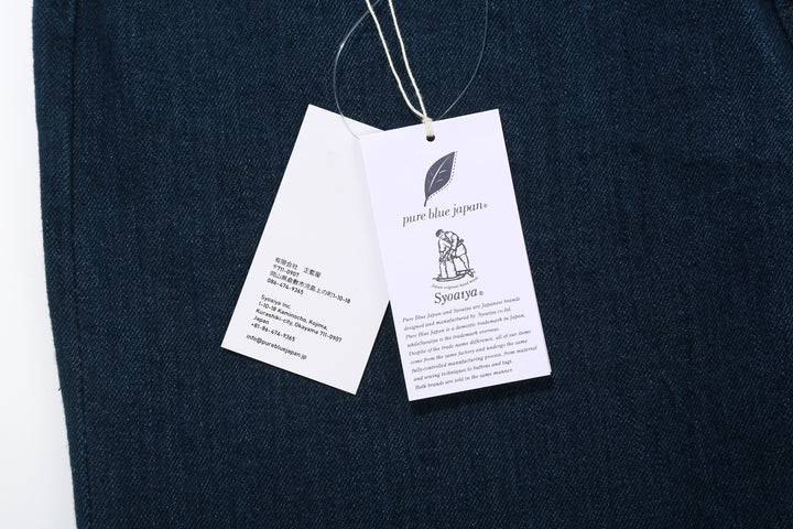 Pure Blue Japan OCE-002 14oz Oceanic Indigo Selvedge Jeans – Brand Hang Tags Detail