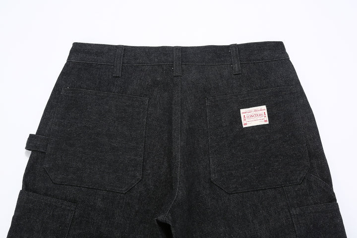 Boncoura 15oz Black Denim Painter Pants - Relaxed Tapered Fit