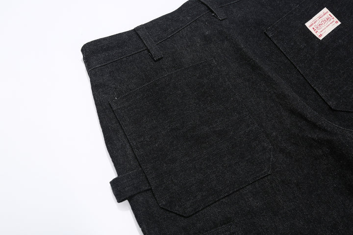 Boncoura 15oz Black Denim Painter Pants - Relaxed Tapered Fit