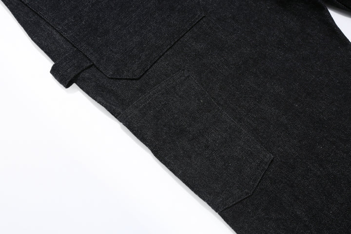 Boncoura 15oz Black Denim Painter Pants - Relaxed Tapered Fit