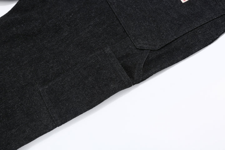 Boncoura 15oz Black Denim Painter Pants - Relaxed Tapered Fit