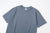 UES recycled denim short sleeve T-shirt made in Japan indigo sax blue front view collar
