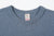 UES recycled denim short sleeve T-shirt made in Japan indigo collar close up
