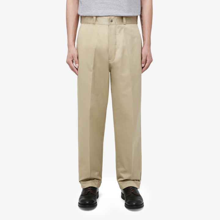 Attractions Wearmasters Lot.720 Giza Cotton Twill Heritage Trousers Beige – Model Front View