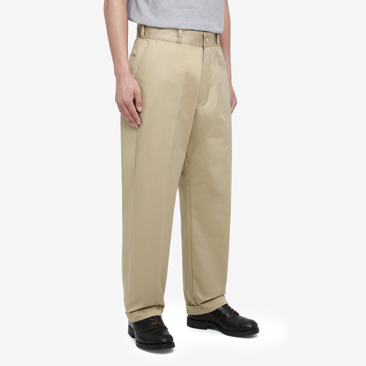 Attractions Wearmasters Lot.720 Giza Cotton Twill Heritage Trousers Beige – Model Angled Front View