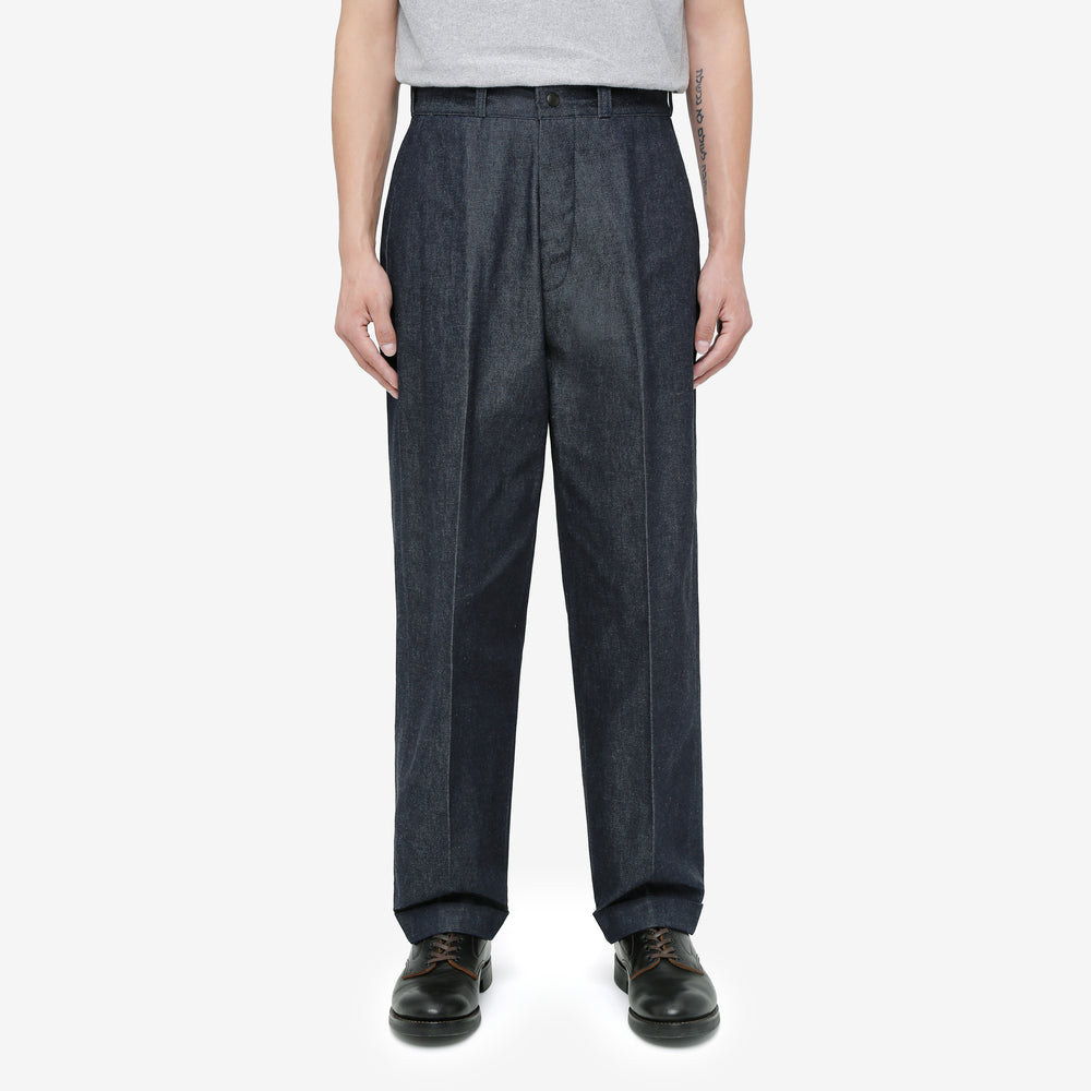 Attractions Wearmasters Lot.344 Heritage Denim Trousers Indigo – Model Front View