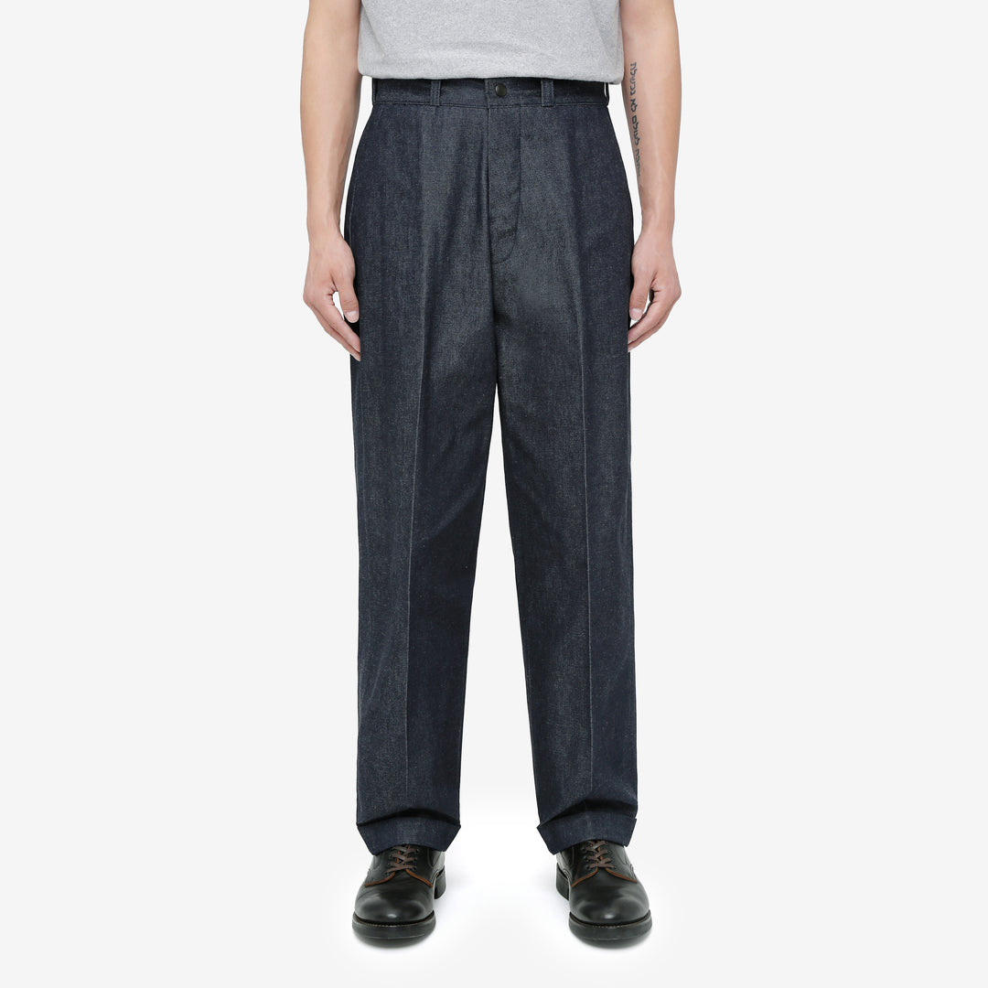 Attractions Wearmasters Lot.344 Heritage Denim Trousers Indigo – Model Front View