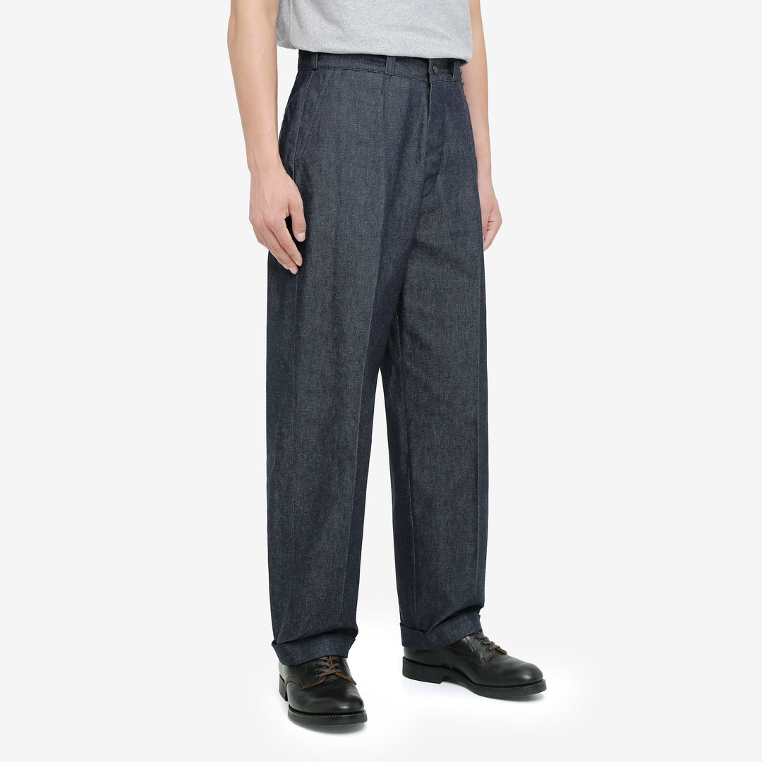Attractions Wearmasters Lot.344 Heritage Denim Trousers Indigo – Model Three-Quarter View