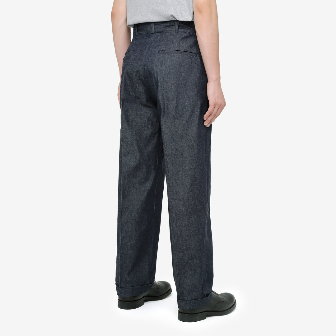 Attractions Wearmasters Lot.344 Heritage Denim Trousers Indigo – Model Back View