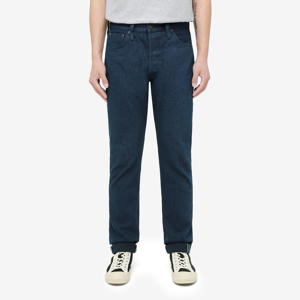 Pure Blue Japan OCE-019 14oz Oceanic Indigo Selvedge Jeans – Model Front View