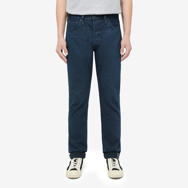 Pure Blue Japan OCE-019 14oz Oceanic Indigo Selvedge Jeans – Model Front View