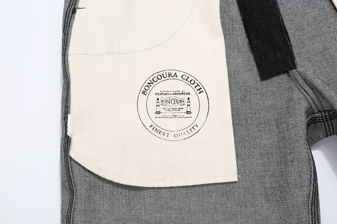 Boncoura 15oz Black Denim Painter Pants - Relaxed Tapered Fit
