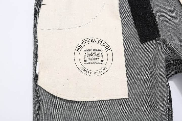 Boncoura 15oz Black Denim Painter Pants - Relaxed Tapered Fit