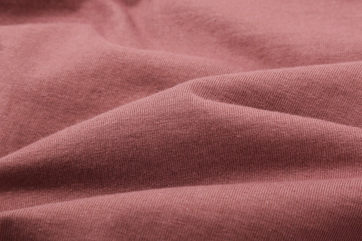 Samurai Jeans SJST-ML Tubular Solid T-Shirt - Crew Neck Ankoh Red Front Fabric Close Up Ankoh Red