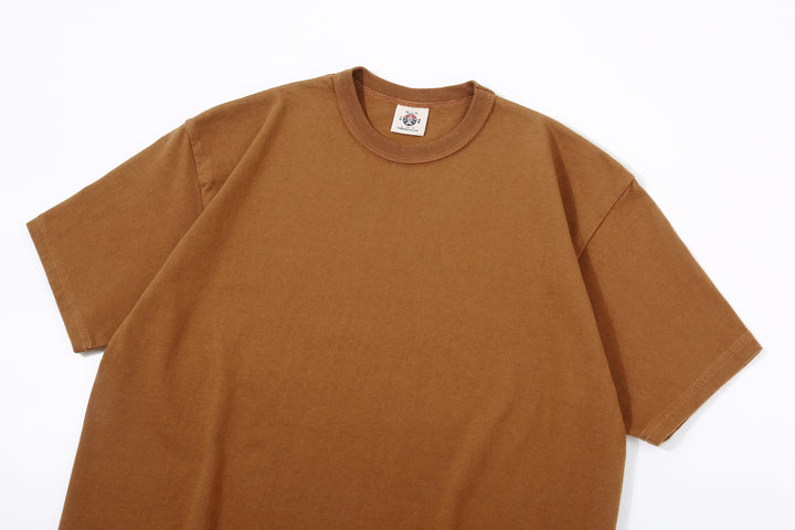 Samurai Jeans SJST-ML Tubular Solid T-Shirt - Crew Neck Brown Front Detail
