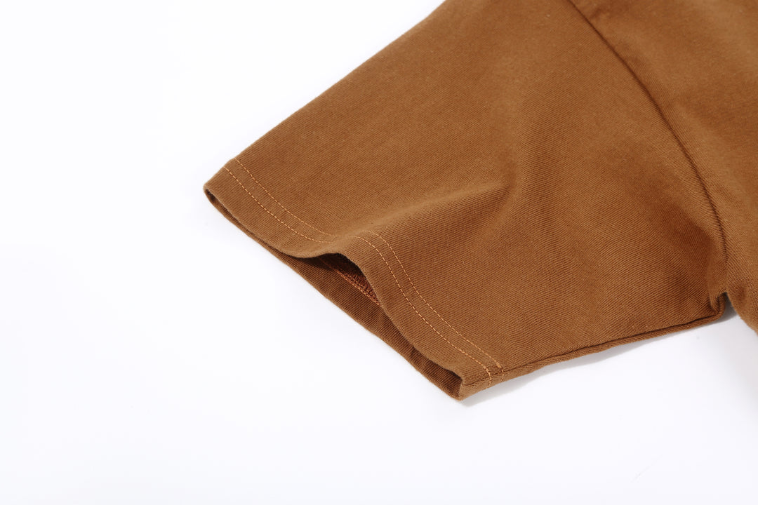 Samurai Jeans SJST-ML Tubular Solid T-Shirt - Crew Neck Sleeve Brown