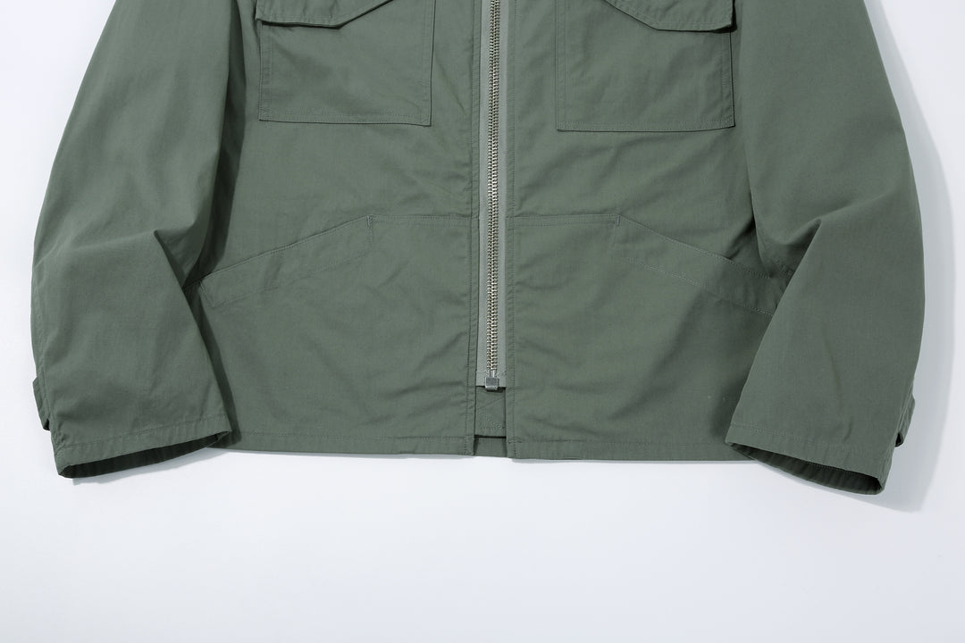 Wasew WSW-26S-001 CWU-7/W Cotton Nylon Flight Jacket - Sage Green | Made in Japan | Sleeve and Cuff Detail