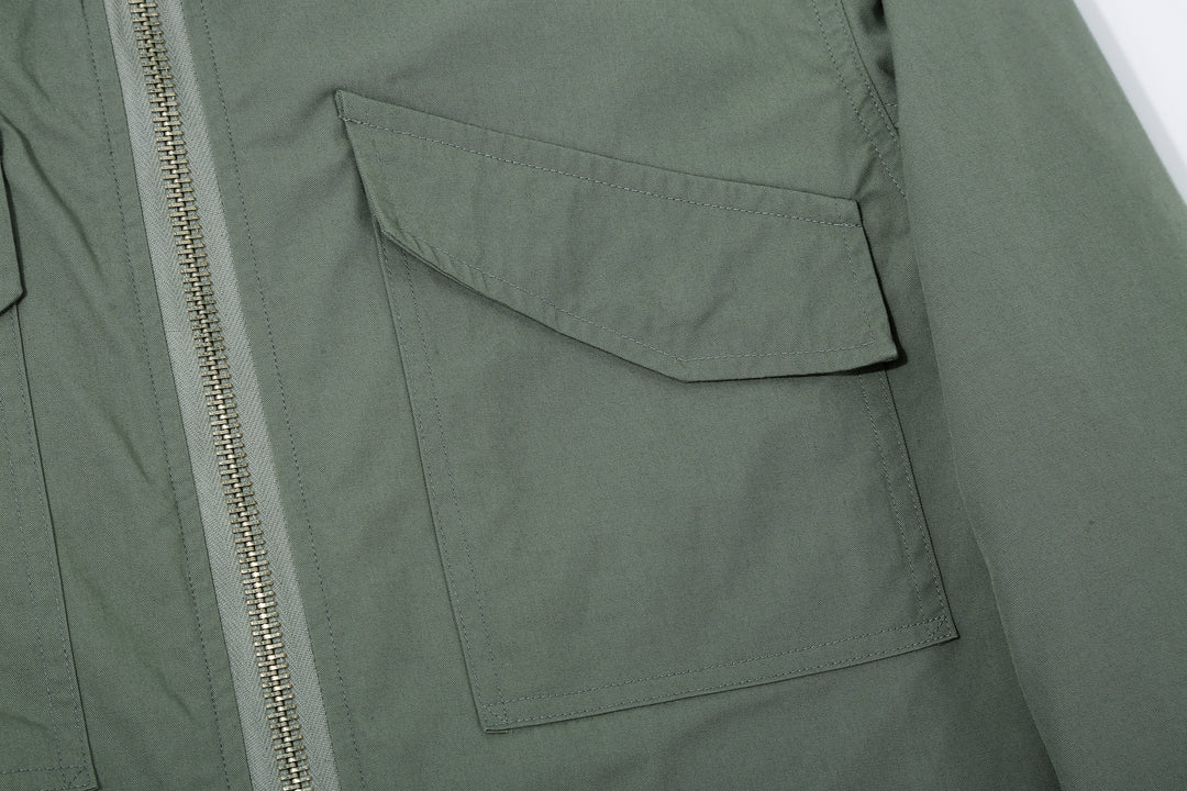 Wasew WSW-26S-001 CWU-7/W Cotton Nylon Flight Jacket - Sage Green | Made in Japan | Chest Pocket and Fine Stitching Detail